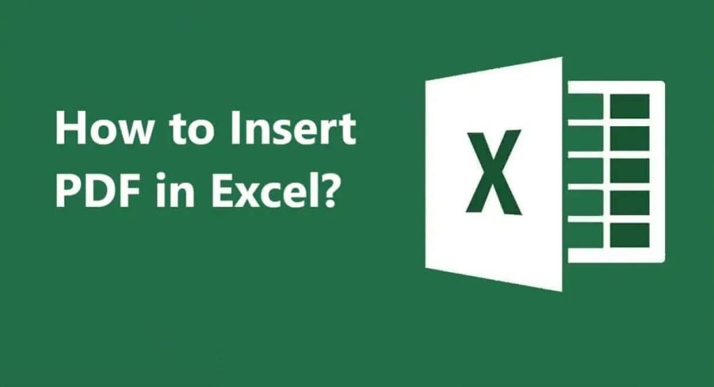 Embed A PDF In Excel Worksheet